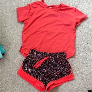 Under Armour Coral and Pink Athletic Set